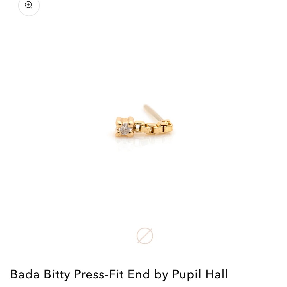 Pupil Hall Bada Bitty Gold Threadless Earring
